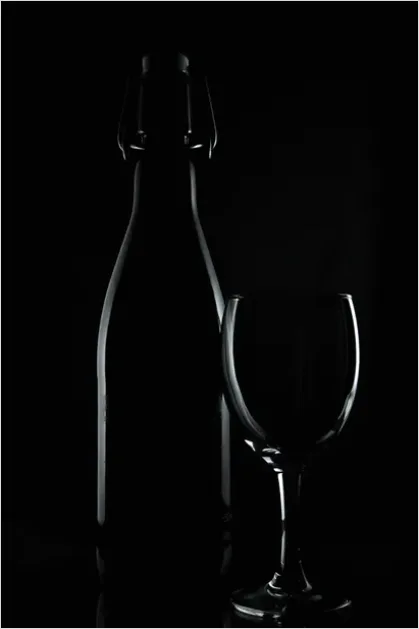 Detail Still Life With Wine Bottle And Glass Number 4