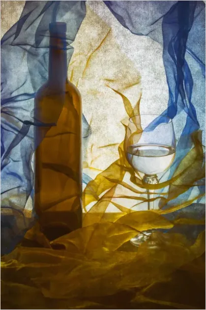Detail Still Life With Wine Bottle And Glass Number 5