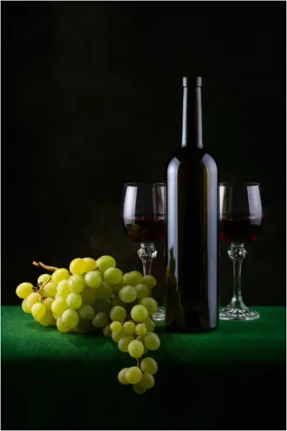 Detail Still Life With Wine Bottle And Glass Number 9