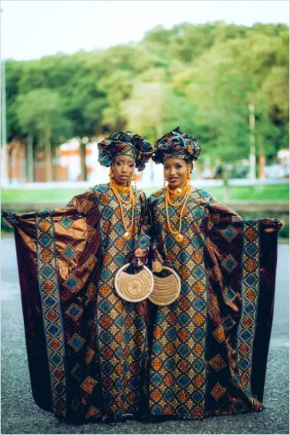 Traditional African Wax Print Clothing Portrait 66e9
