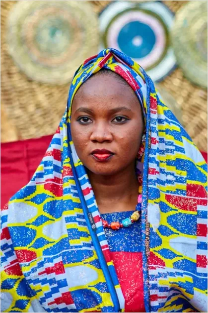 Detail Traditional African Wax Print Clothing Portrait Number 3