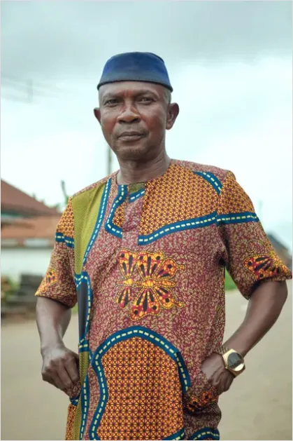 Detail Traditional African Wax Print Clothing Portrait Number 7
