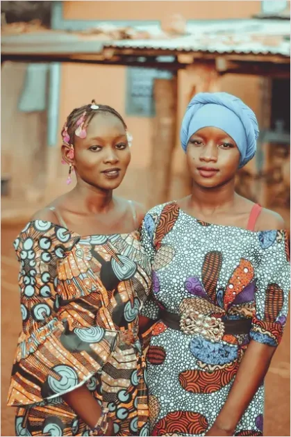 Detail Traditional African Wax Print Clothing Portrait Number 8