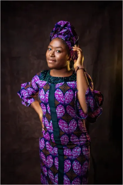 Detail Traditional African Wax Print Clothing Portrait Number 10