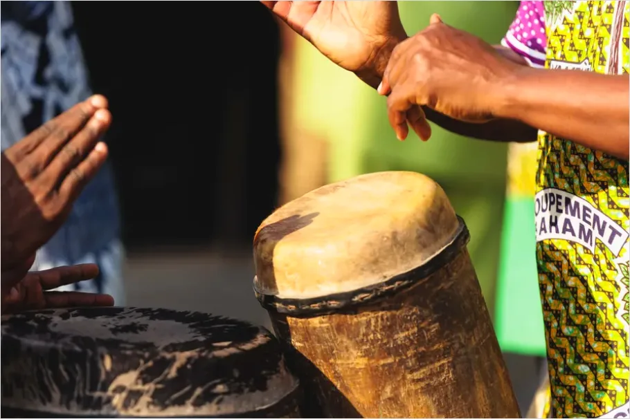 Detail Traditional Drum Cultural Performance Photo Number 2