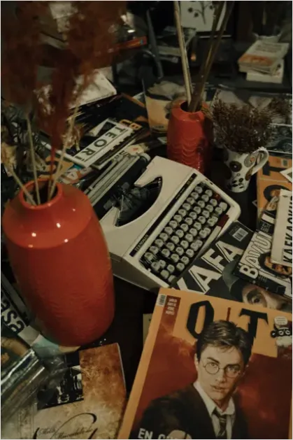 Detail Typewriter Still Life Desk Scene Number 2