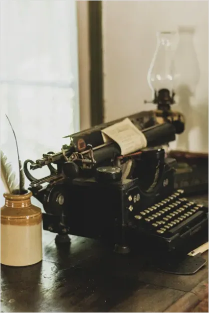 Detail Typewriter Still Life Desk Scene Number 5