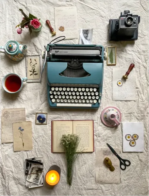 Detail Typewriter Still Life Desk Scene Number 10