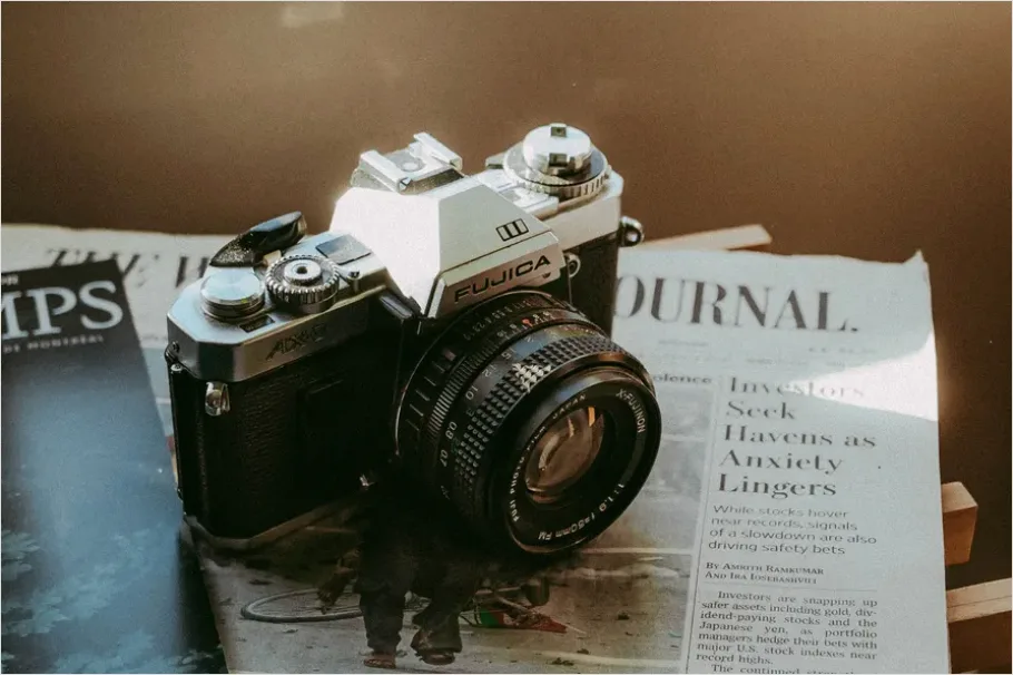 Detail Vintage Still Life Film Camera Number 6