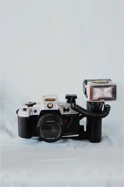 Detail Vintage Still Life Film Camera Number 8