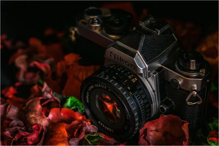 Detail Vintage Still Life Film Camera Number 10