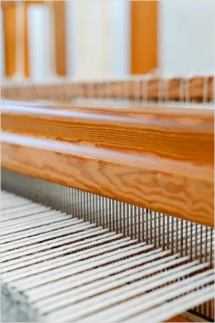 Detail Weaving Loom Textile Craft Close Up Number 3