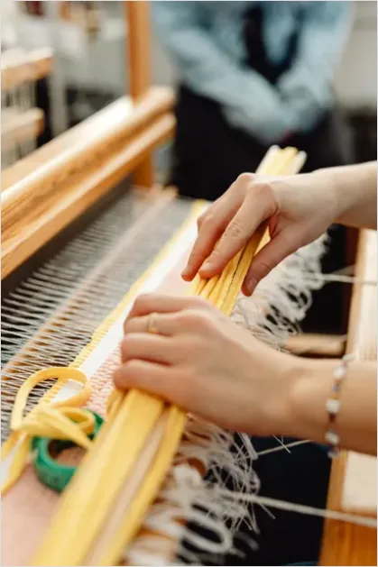 Detail Weaving Loom Textile Craft Close Up Number 5