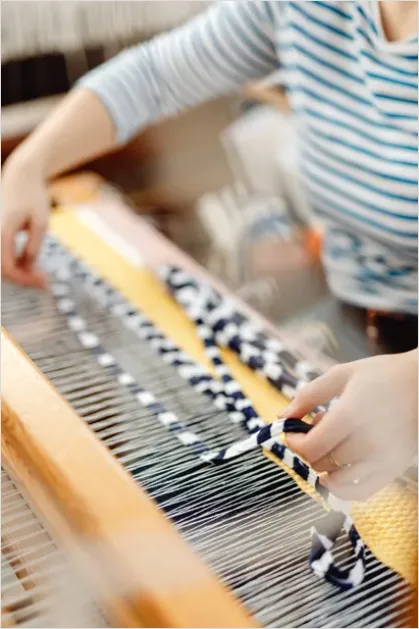 Detail Weaving Loom Textile Craft Close Up Number 7