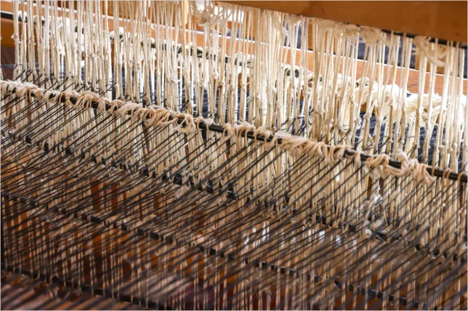 Detail Weaving Loom Textile Craft Close Up Number 8
