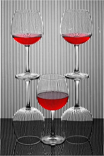 Detail Wine Glass Still Life Reflections Number 2