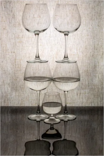 Detail Wine Glass Still Life Reflections Number 3