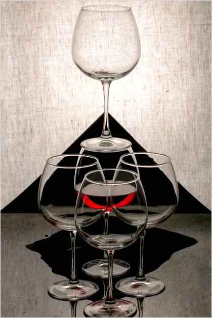 Detail Wine Glass Still Life Reflections Number 5