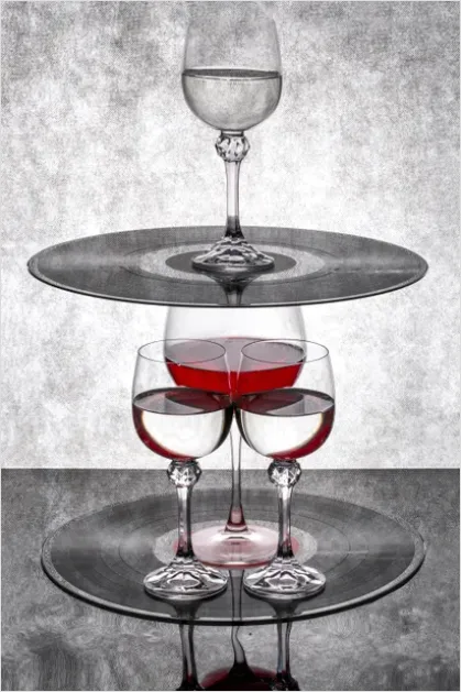 Detail Wine Glass Still Life Reflections Number 6