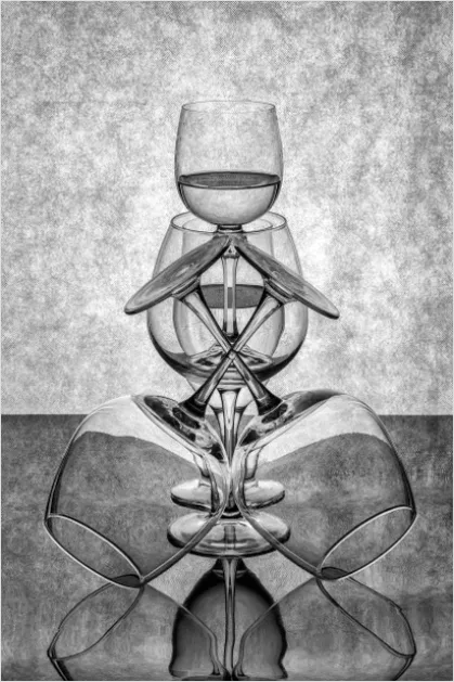 Detail Wine Glass Still Life Reflections Number 10