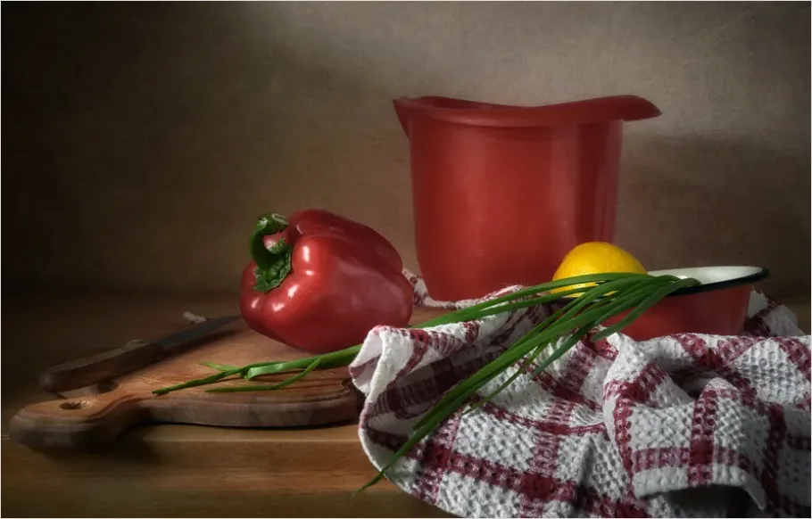 Detail Wooden Cutting Board Still Life Number 5