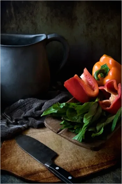 Detail Wooden Cutting Board Still Life Number 6
