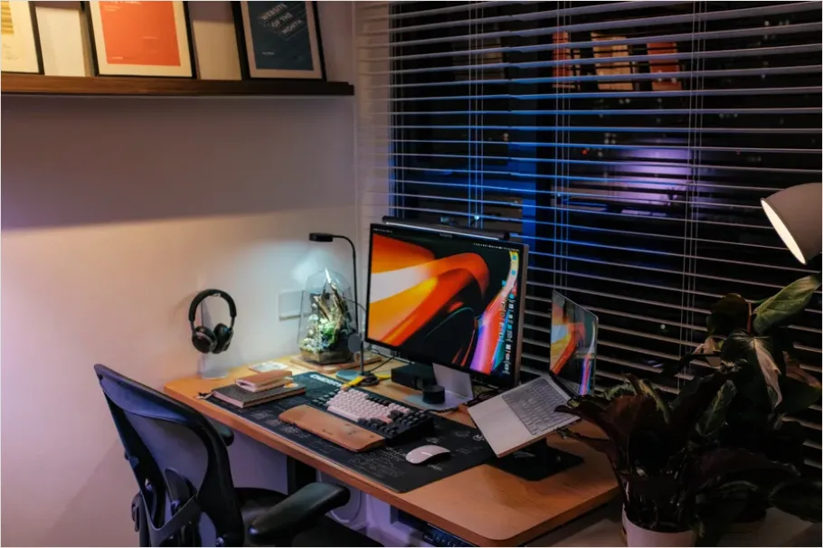 Detail Work From Home Desk Setup Number 6