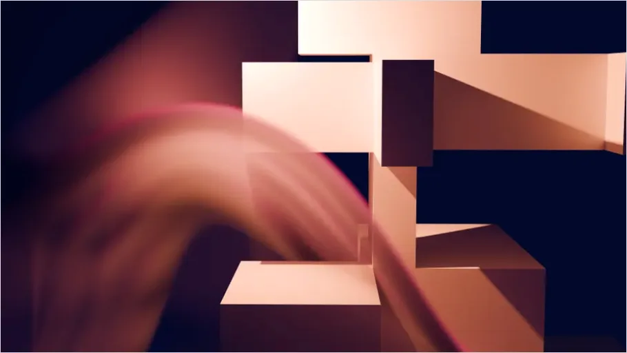 Detail Abstract 3d Geometric Shapes Background Number 3