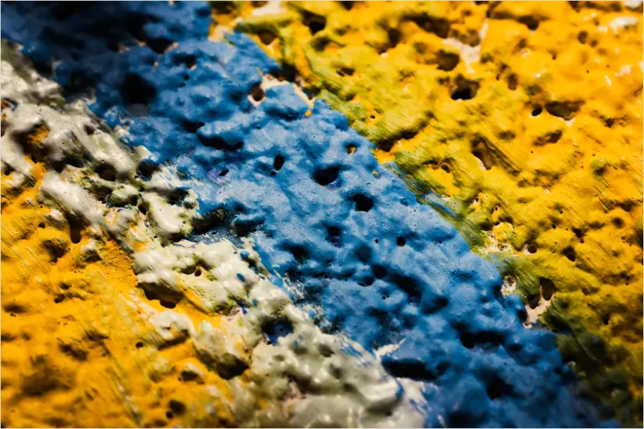 Detail Abstract Colorful Paint Texture Close Up Number 2