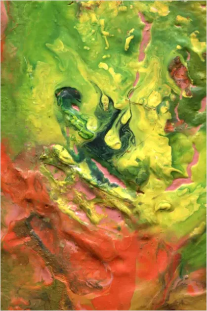 Detail Abstract Colorful Paint Texture Close Up Number 13