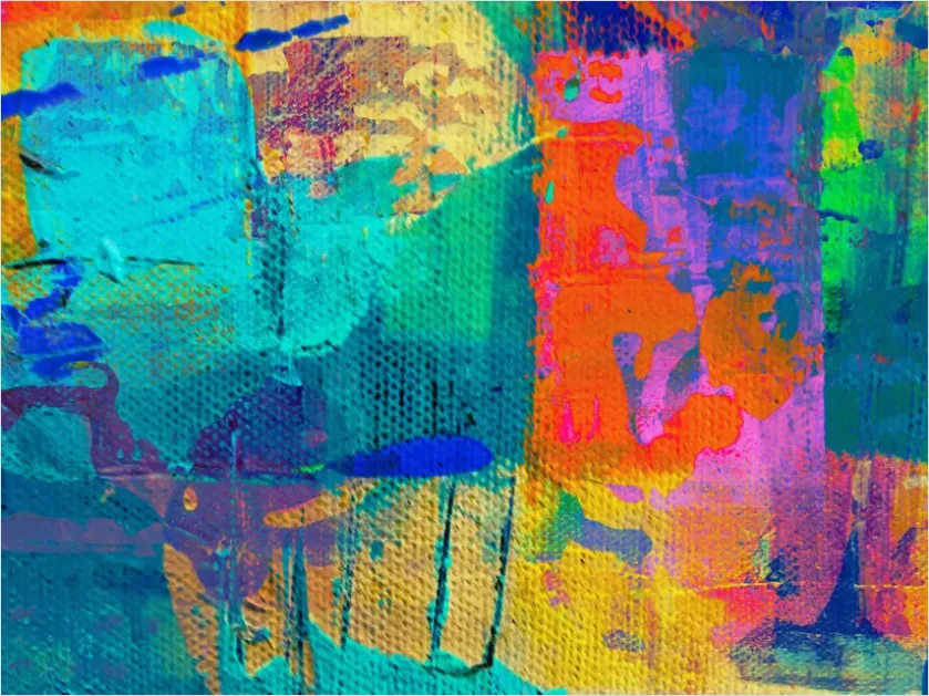 Detail Abstract Colorful Paint Texture Close Up Number 3