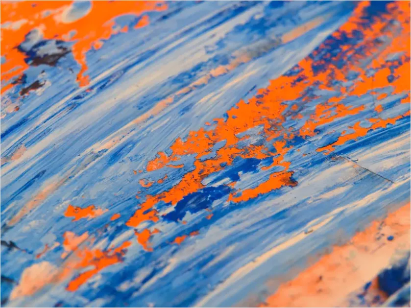 Detail Abstract Colorful Paint Texture Close Up Number 5