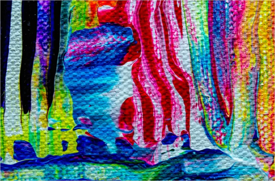 Detail Abstract Colorful Paint Texture Close Up Number 6