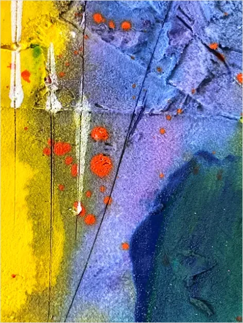 Detail Abstract Colorful Paint Texture Close Up Number 7