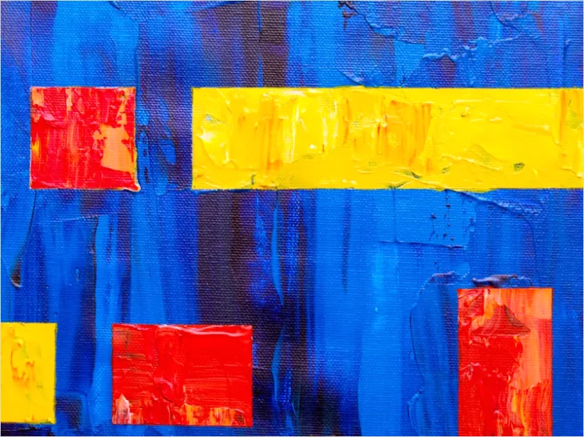 Detail Abstract Colorful Paint Texture Close Up Number 9