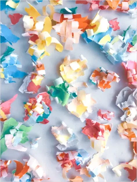 Detail Abstract Confetti Background Colorful Flat Lay Number 12