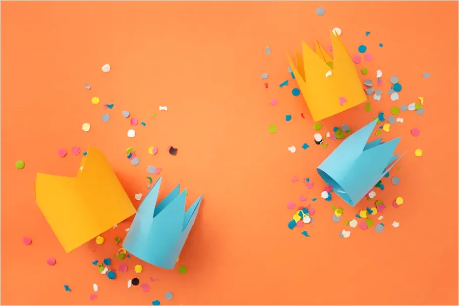 Detail Abstract Confetti Background Colorful Flat Lay Number 15