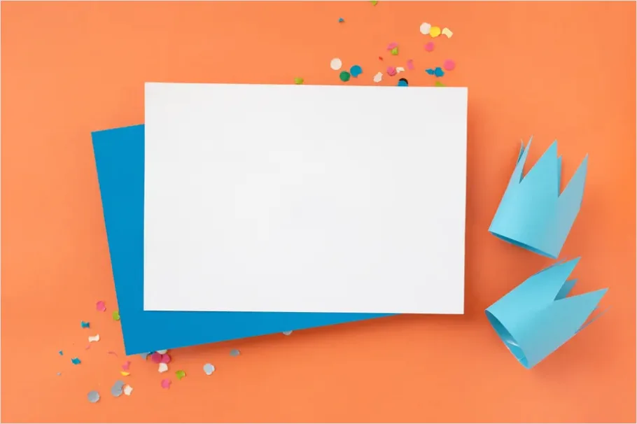 Detail Abstract Confetti Background Colorful Flat Lay Number 4