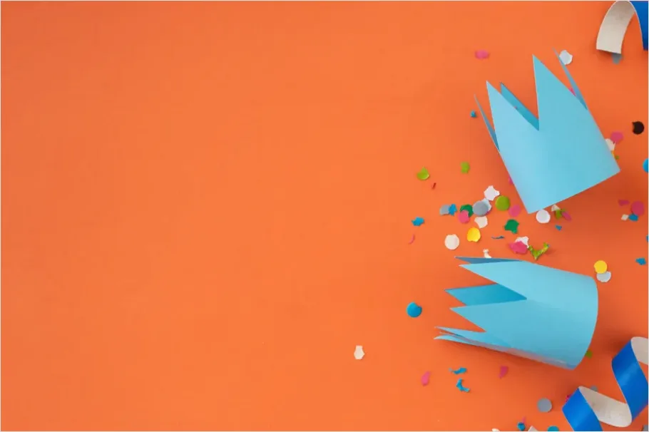 Detail Abstract Confetti Background Colorful Flat Lay Number 8