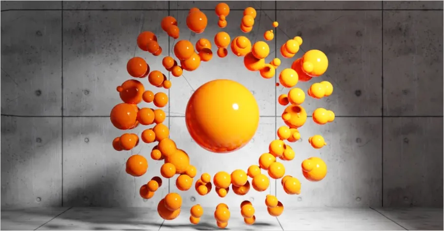 Detail Abstract Floating Spheres Abstract Background Number 13