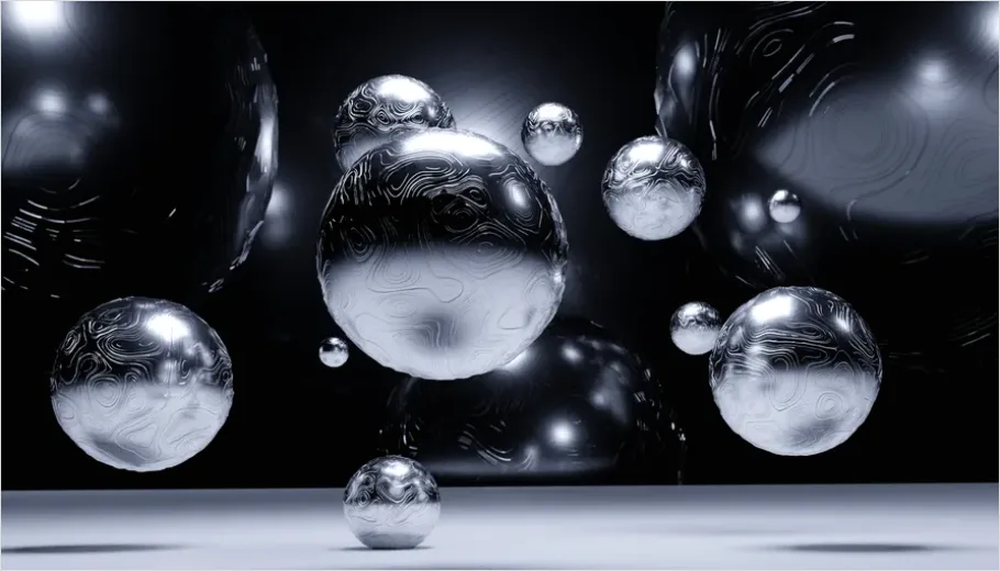 Detail Abstract Floating Spheres Abstract Background Number 4