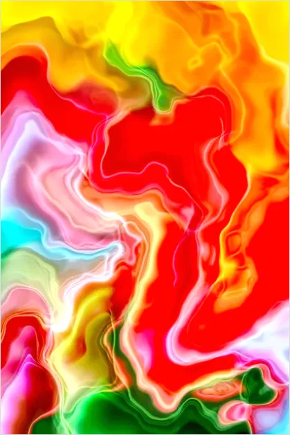 Detail Abstract Fluid Art Background Colorful Number 11