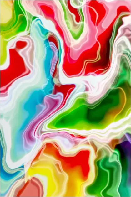 Detail Abstract Fluid Art Background Colorful Number 13