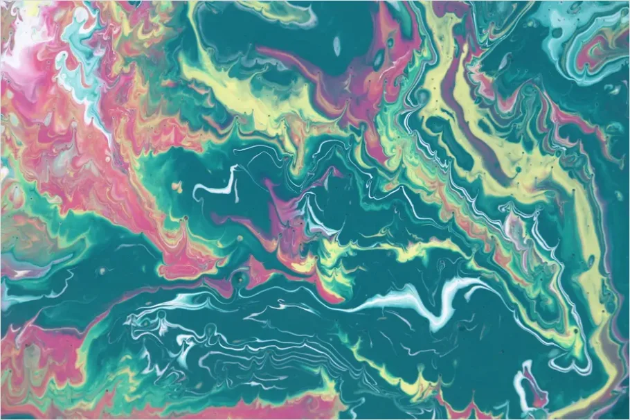 Detail Abstract Fluid Art Background Colorful Number 15