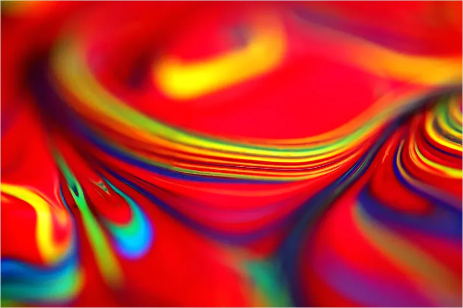 Detail Abstract Fluid Art Background Colorful Number 3