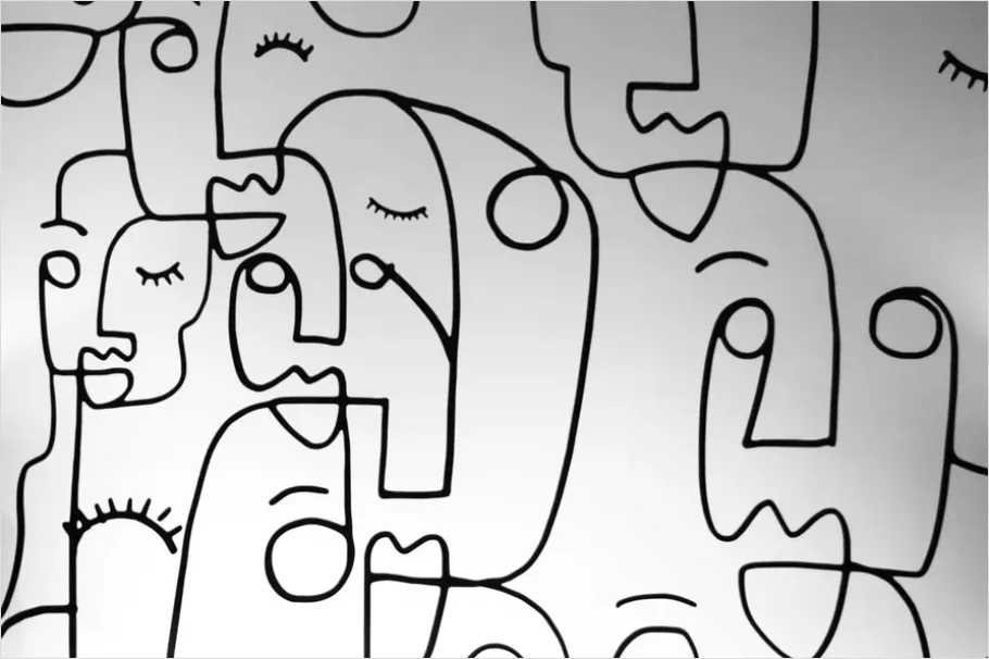 Detail Abstract Hand Drawn Doodle Pattern Background Number 6
