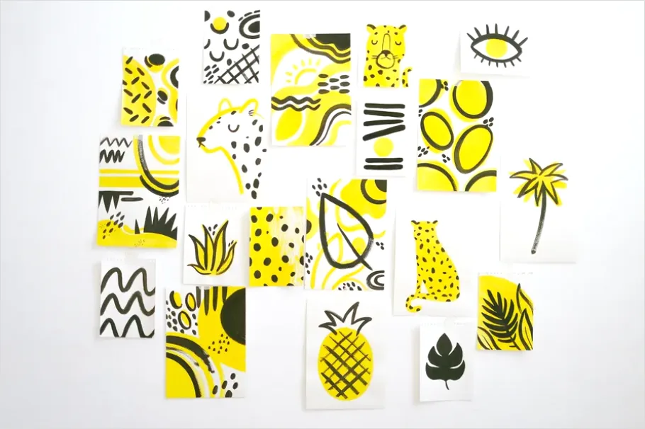 Detail Abstract Hand Drawn Doodle Pattern Background Number 7