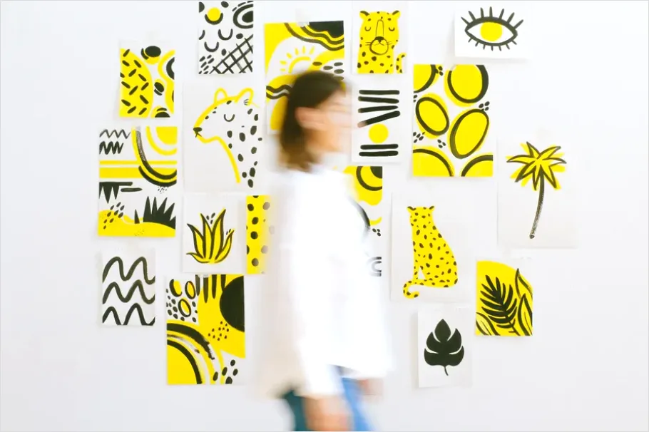 Detail Abstract Hand Drawn Doodle Pattern Background Number 10