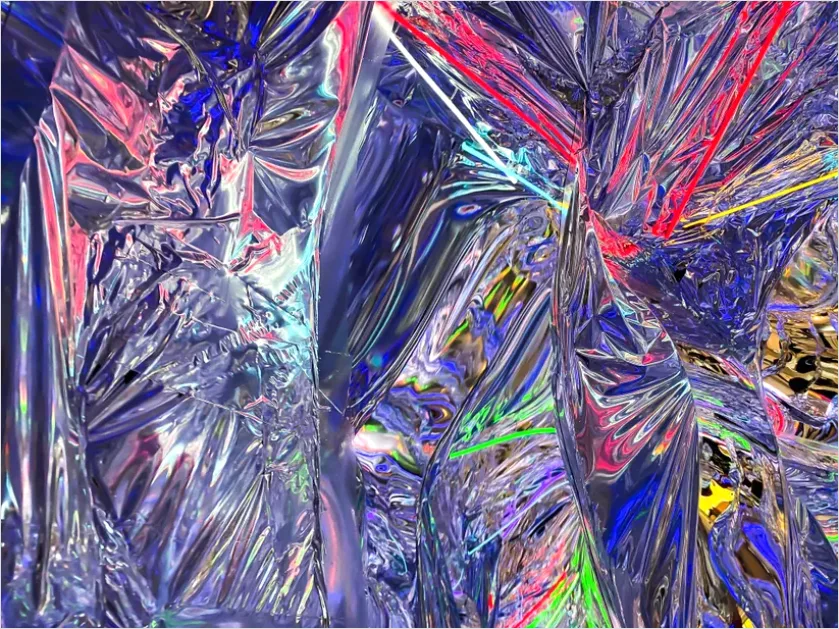 Detail Abstract Holographic Foil Background Texture Number 4