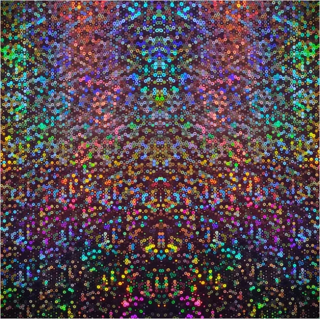 Detail Abstract Holographic Foil Background Texture Number 8